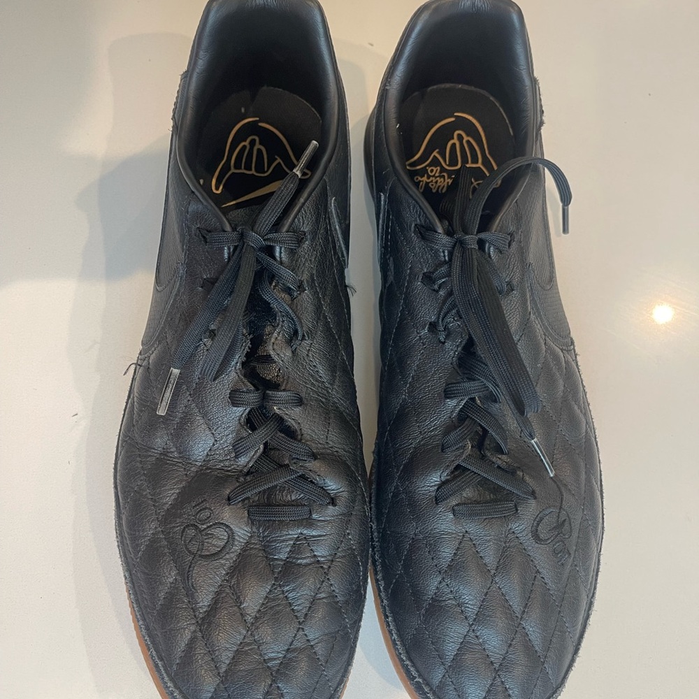 Nike Tiempo X  Ronaldinho Black Indoor Soccer Shoes